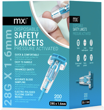 Safety Lancets 200's - 28G x 1.6mm