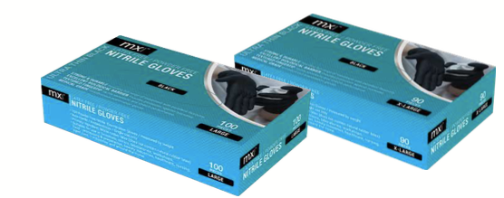 Nitrile gloves Medium Black  20 pcs