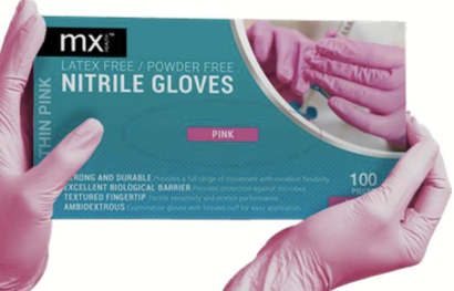 Nitrile gloves medium Pink 20 pcs