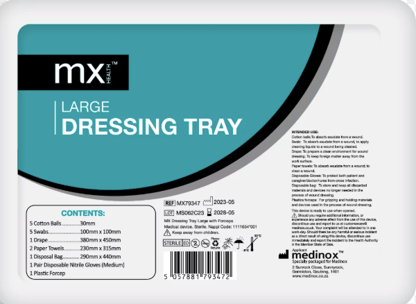 Dressing Tray Large with Forceps