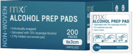 Alcohol Prep Pads 6x3cm(Unfolded) - 200pcs