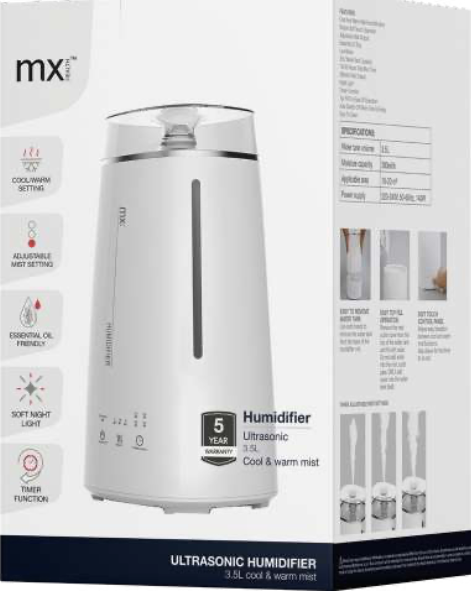 Humidifier Ultrasonic Cool & Warm Mist