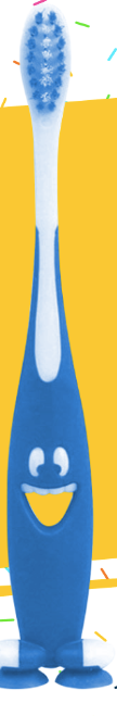 VitaKids Blue kids tooth brush with suction feet