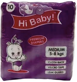 Hi Baby Everyday Diapers Med 5-8kg 10