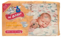 Hi Baby Everyday Diapers Small 3-6kg 50