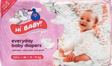 Hi Baby Everyday Diapers Med 5-9kg 50