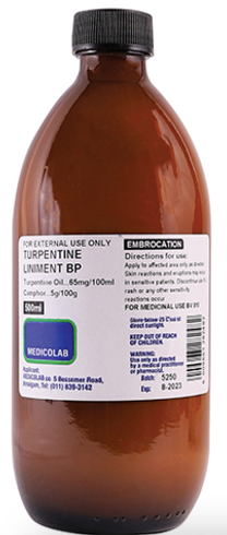Turpentine Liniment BP - Medicolab