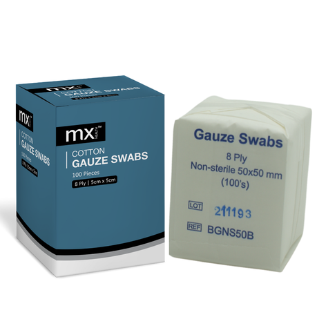 Gauze Swabs 100x100mm 8ply N/S