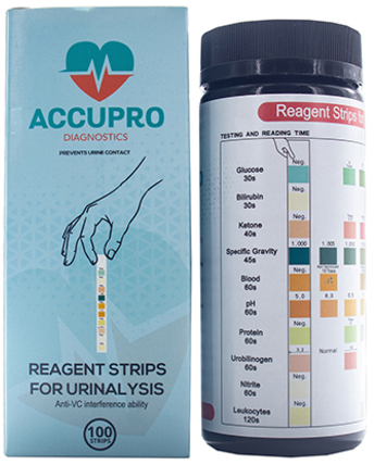 Urine Analysis Test Strips Accupro 100's