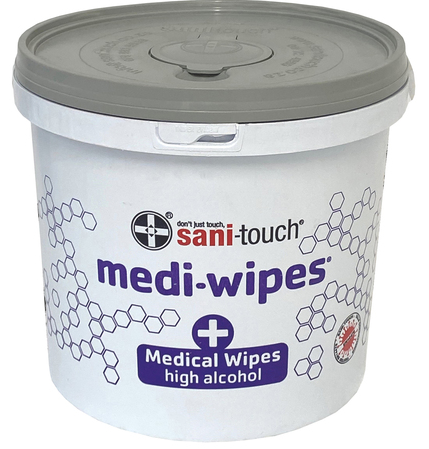 Sanitouch Medi-wipe Bucket 80% Alcohol