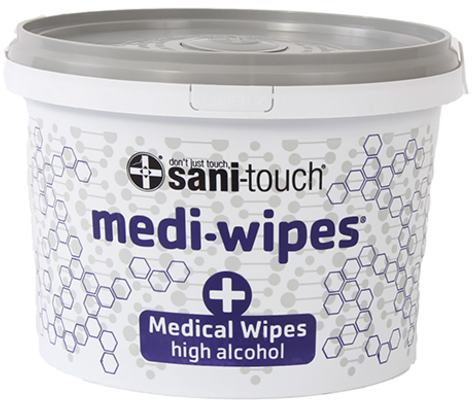 Sanitouch Mediwipe Bucket 80% Alcohol
