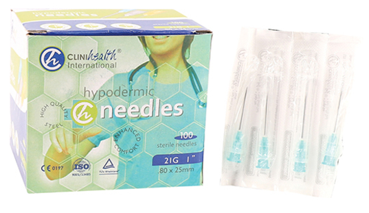 Hypodermic Needle Green - 21G, 0,8mm x 25mm, 100’s