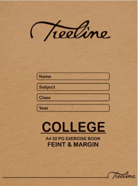 College Exercise Books - A4 32 pg Feint & Margin