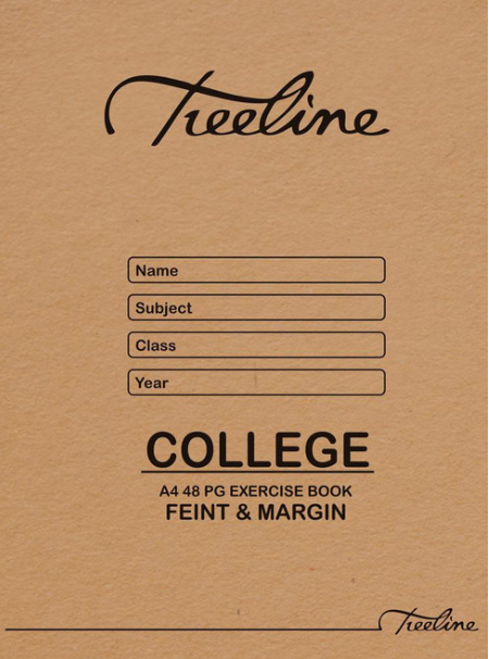 College Exercise Books - A4 48 pg Feint & Margin