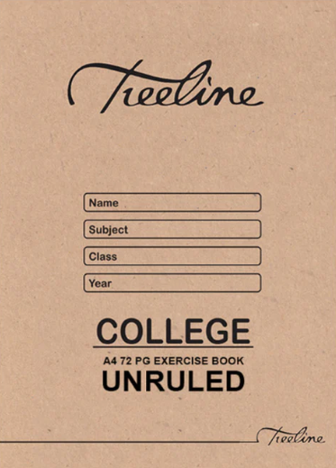 College Exercise Books - A4 72 pg Unruled