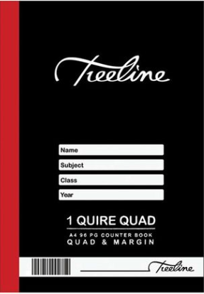 Counter Books - Hard Cover Sewn/Stitched - 1 Quire - A4 96 pg - Quad & Margin
