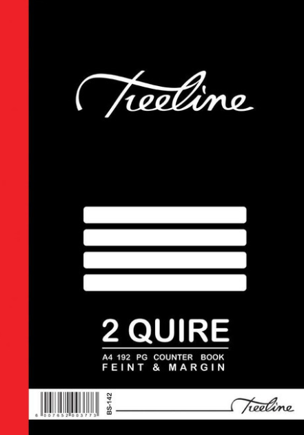 Counter Books - Hard Cover Sewn/Stitched - 2 Quire - A4 192 pg - Feint & Margin