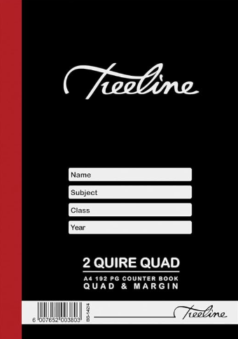 Counter Books - Hard Cover Sewn/Stitched - 2 Quire - A4 192 pg - Quad & Margin