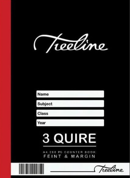 Counter Books - Hard Cover Sewn/Stitched - 3 Quire - A4 288 pg - Quad & Margin