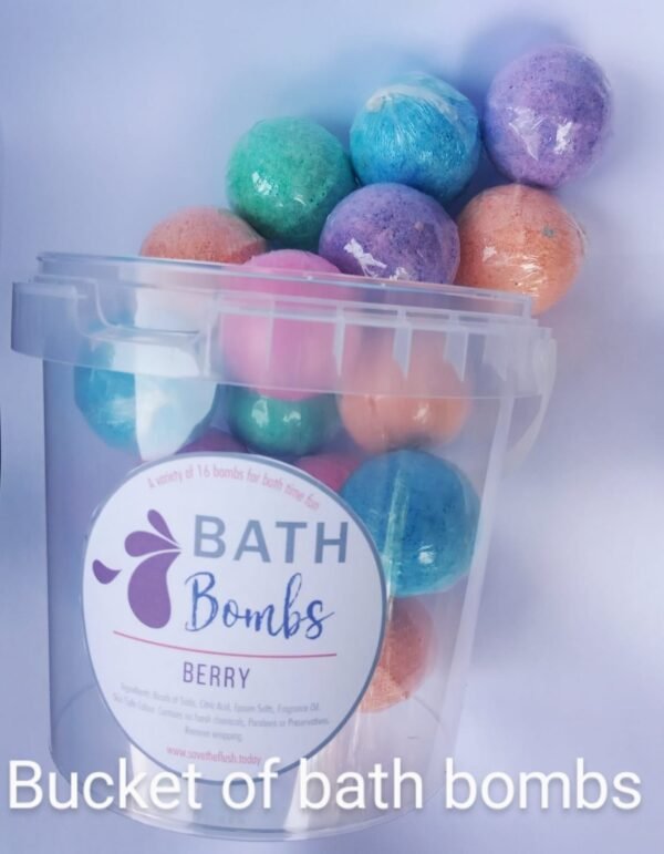 Bucket of bath bombs